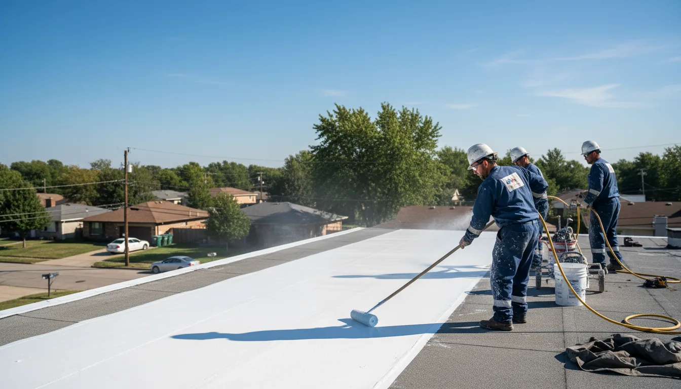 Commercial roof coating in Red Oak, TX near me